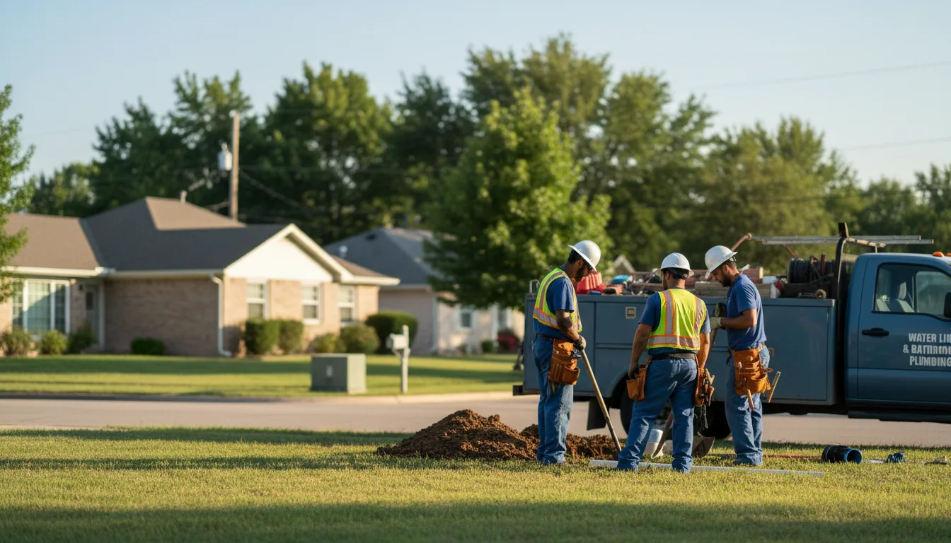 Residential water line and bathroom plumbing service in Bronson, IA